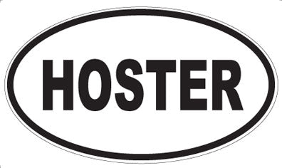 HOSTER - Oval Magnet