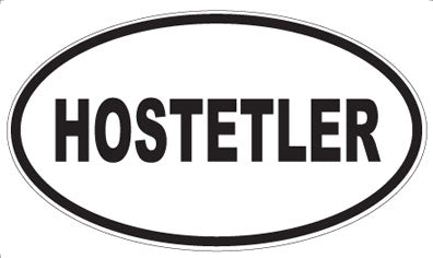 HOSTETLER - Oval Magnet