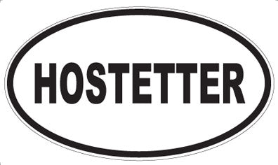 HOSTETTER - Oval Magnet
