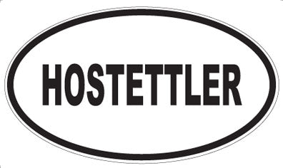 HOSTETTLER - Oval Sticker