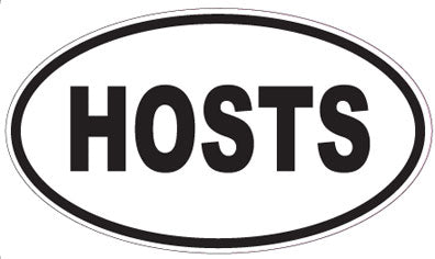 HOSTS - Oval Sticker