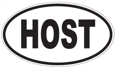 HOST - Oval Sticker