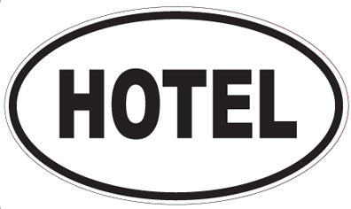 HOTEL - Oval Sticker
