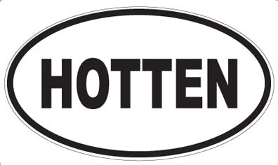 HOTTEN - Oval Sticker
