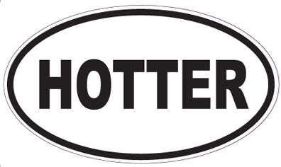 HOTTER - Oval Sticker