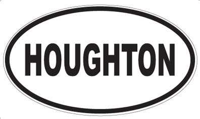 HOUGHTON - Oval Sticker