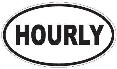 HOURLY - Oval Sticker