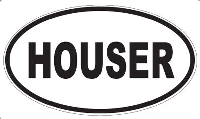 HOUSER - Oval Sticker