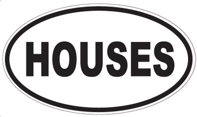 HOUSES - Oval Sticker