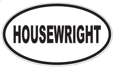 HOUSEWRIGHT - Oval Sticker