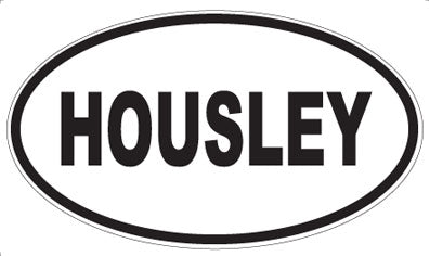 HOUSLEY - Oval Magnet