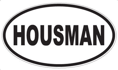 HOUSMAN - Oval Magnet