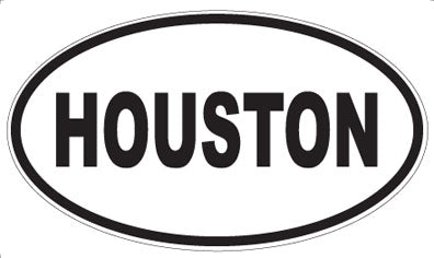 HOUSTON - Oval Magnet