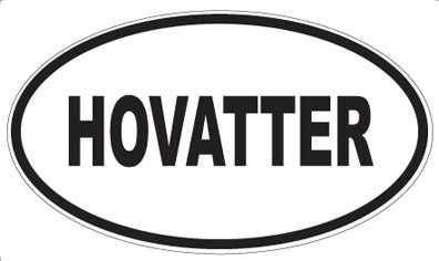 HOVATTER - Oval Magnet
