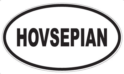 HOVSEPIAN - Oval Sticker