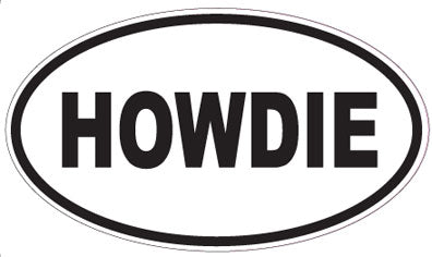 HOWDIE - Oval Sticker
