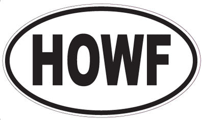 HOWF - Oval Sticker
