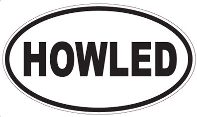HOWLED - Oval Sticker