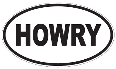 HOWRY - Oval Sticker