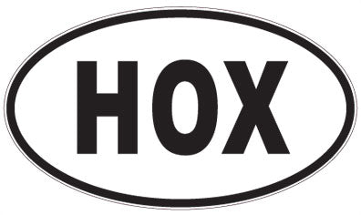 HOX - 3 Letter Initials Oval Sticker
