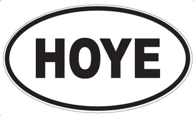HOYE - Oval Sticker