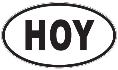 HOY - 3 Letter Initials Oval Magnet