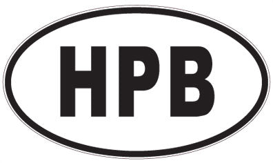 HPB - 3 Letter Initials Oval Magnet