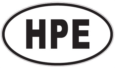 HPE - 3 Letter Initials Oval Sticker