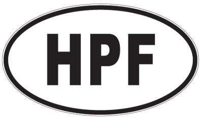 HPF - 3 Letter Initials Oval Magnet