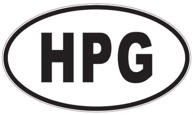 HPG - 3 Letter Initials Oval Magnet