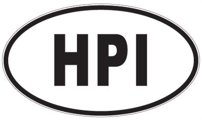 HPI - 3 Letter Initials Oval Sticker