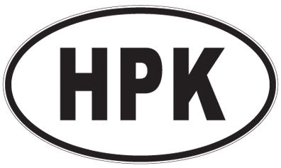 HPK - 3 Letter Initials Oval Magnet