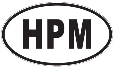 HPM - 3 Letter Initials Oval Sticker