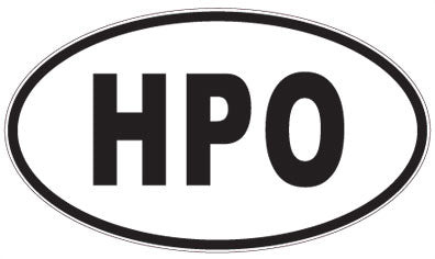 HPO - 3 Letter Initials Oval Sticker