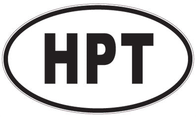 HPT - 3 Letter Initials Oval Sticker