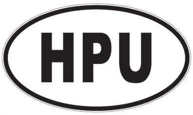 HPU - 3 Letter Initials Oval Magnet