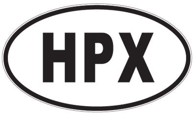 HPX - 3 Letter Initials Oval Magnet