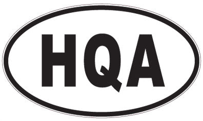 HQA - 3 Letter Initials Oval Magnet