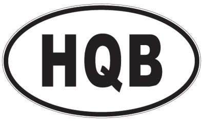 HQB - 3 Letter Initials Oval Sticker