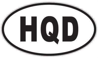 HQD - 3 Letter Initials Oval Sticker