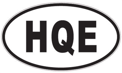 HQE - 3 Letter Initials Oval Sticker