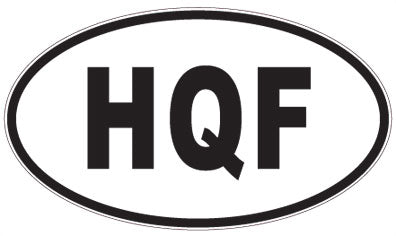HQF - 3 Letter Initials Oval Magnet