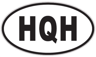 HQH - 3 Letter Initials Oval Magnet