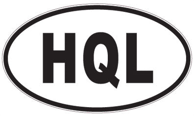 HQL - 3 Letter Initials Oval Magnet