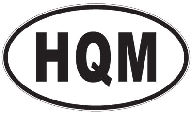 HQM - 3 Letter Initials Oval Magnet