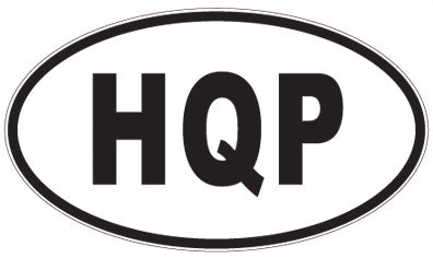 HQP - 3 Letter Initials Oval Magnet