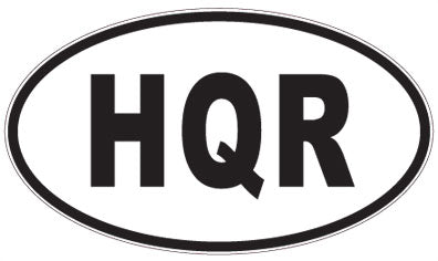HQR - 3 Letter Initials Oval Magnet