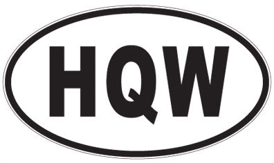 HQW - 3 Letter Initials Oval Magnet