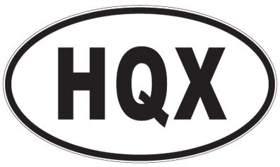 HQX - 3 Letter Initials Oval Sticker