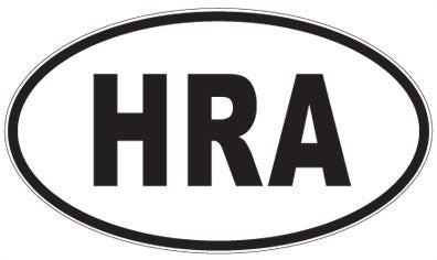 HRA - 3 Letter Initials Oval Sticker